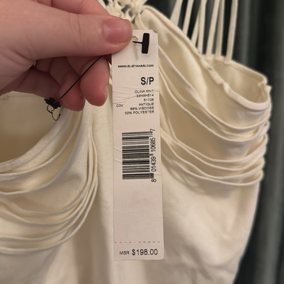 Elie Tahari NWT Olina Knit S/P Viscose String Top - Picture 3 of 5